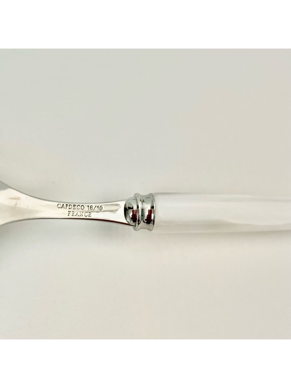 NWOT CAPDECO Elegant Tang White Dining Spoon Set of 6 - Picture 3 of 4